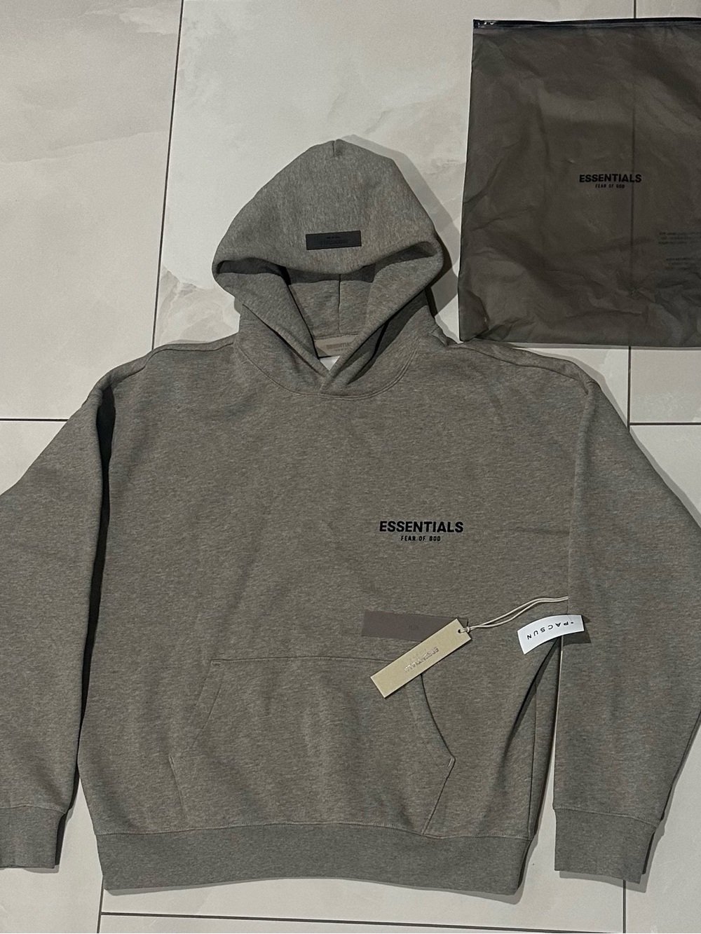 ESSENTIALS Men's Heather Gray Pullover Hoodie